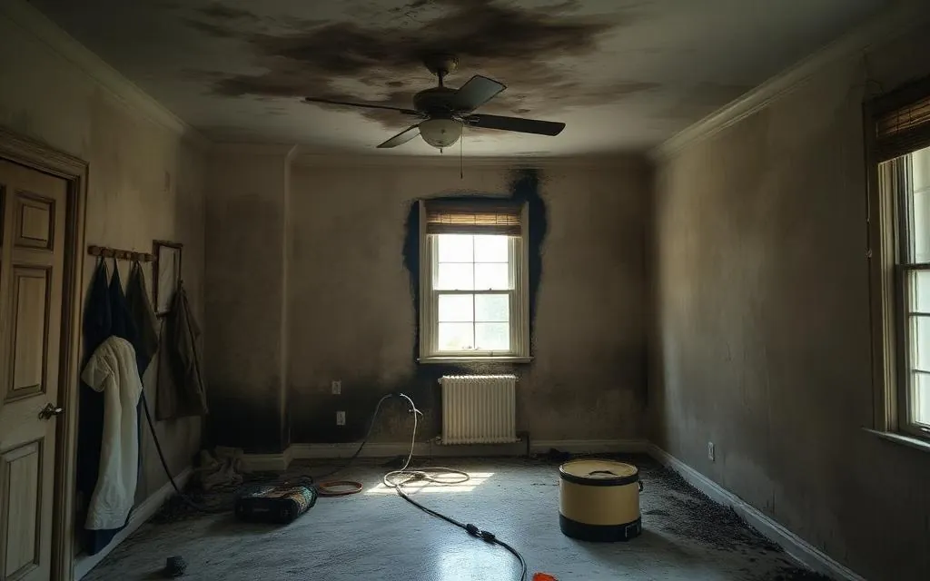 Odour control and deodorization after fire damage — interior treated with hydroxyl and air-scrubbing equipment